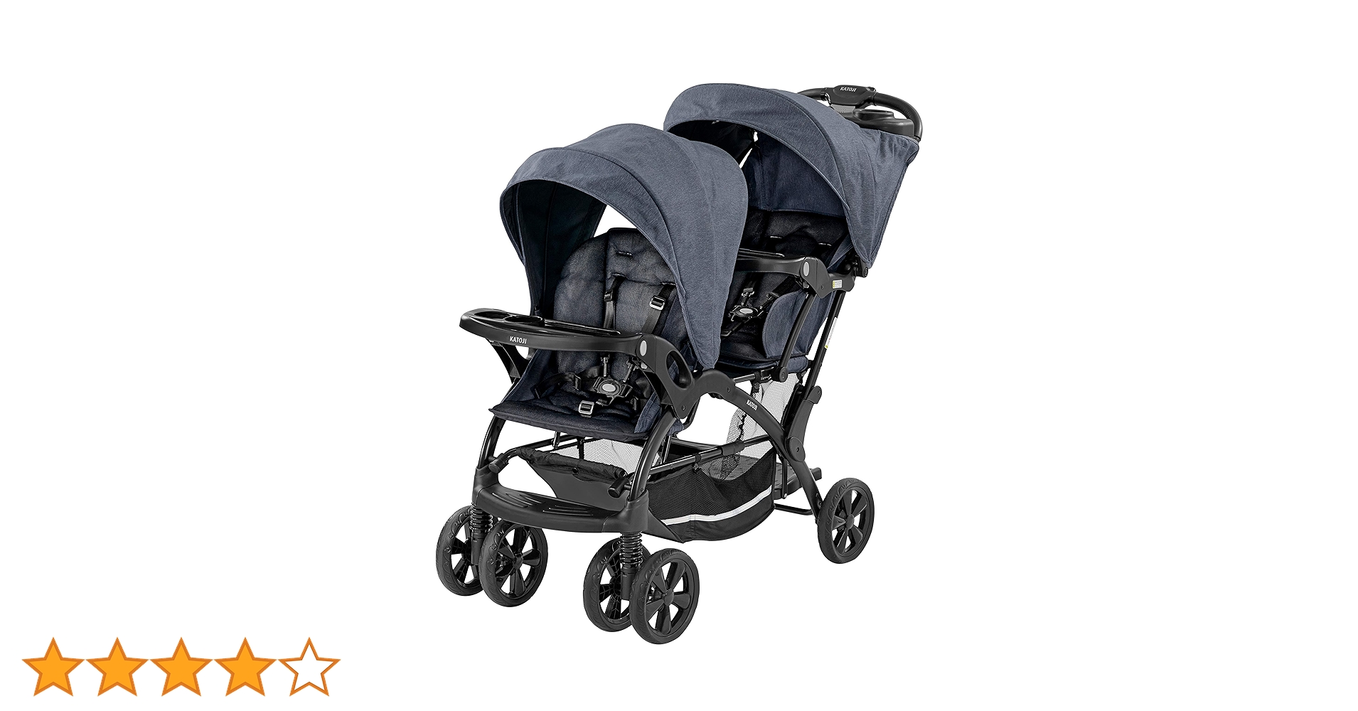 Amazon | カトージ ベビーカー 二人でゴーDX レインカバー付 デニム 1